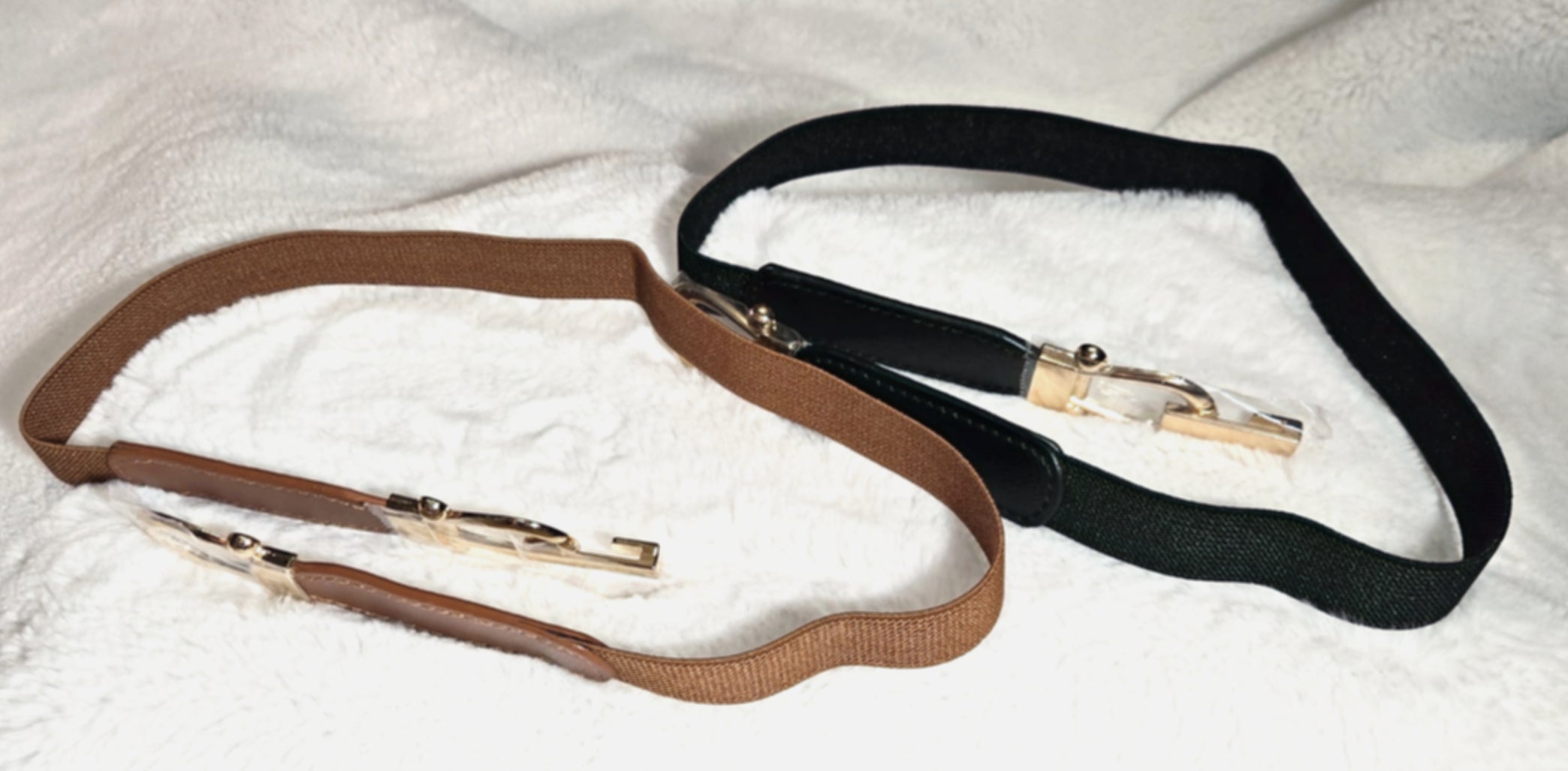 NWOT - Women's Elastic Skinny Belt Set of 2 image 0