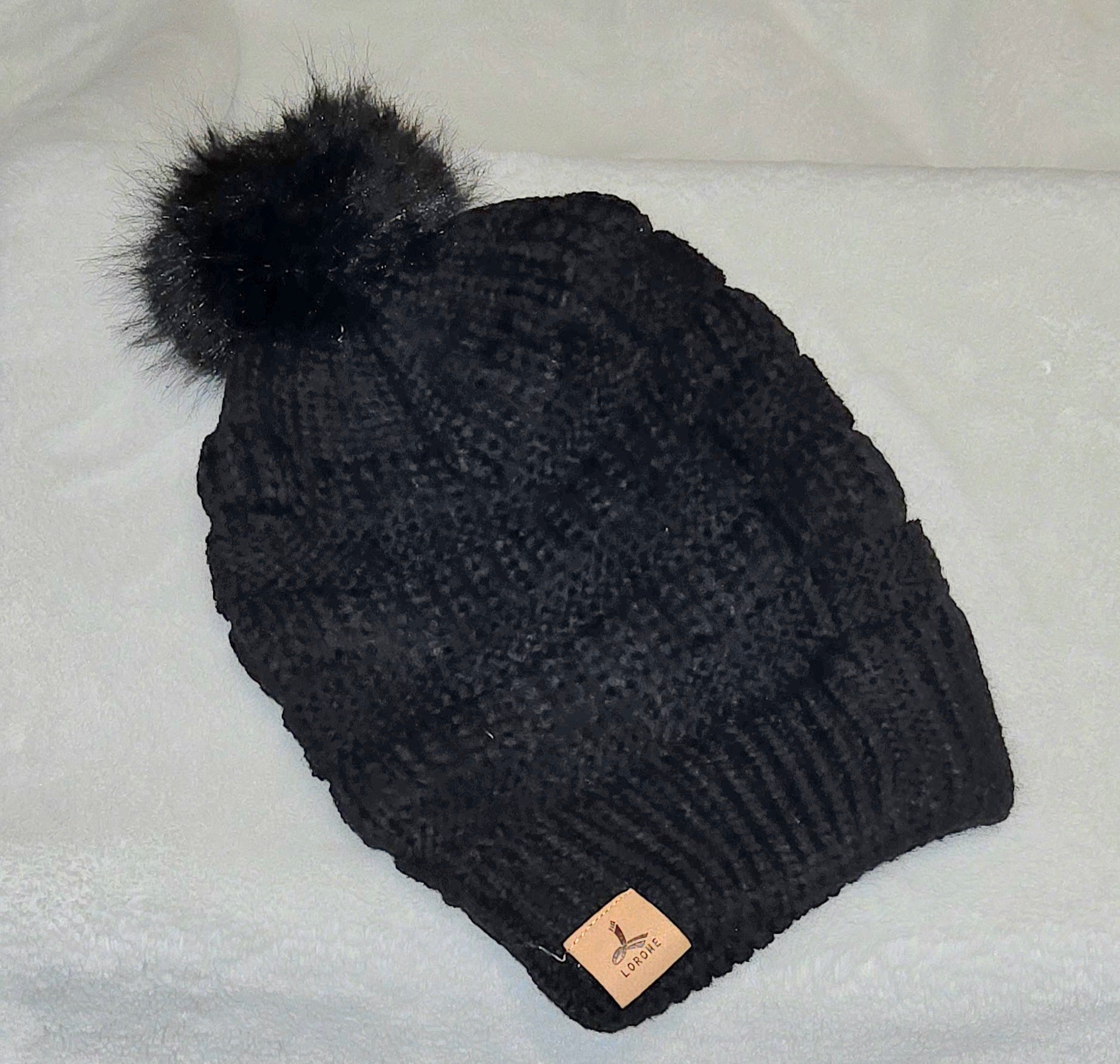 Women's Black Beanie image 0