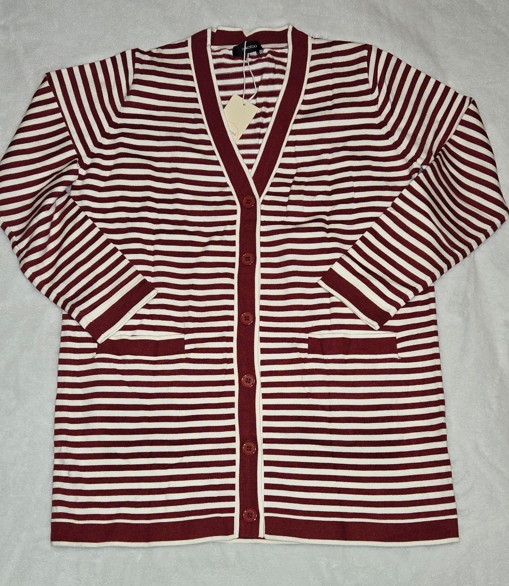 NWT - Women's Long Button-Down Cardigan Sweater Size Large image 0