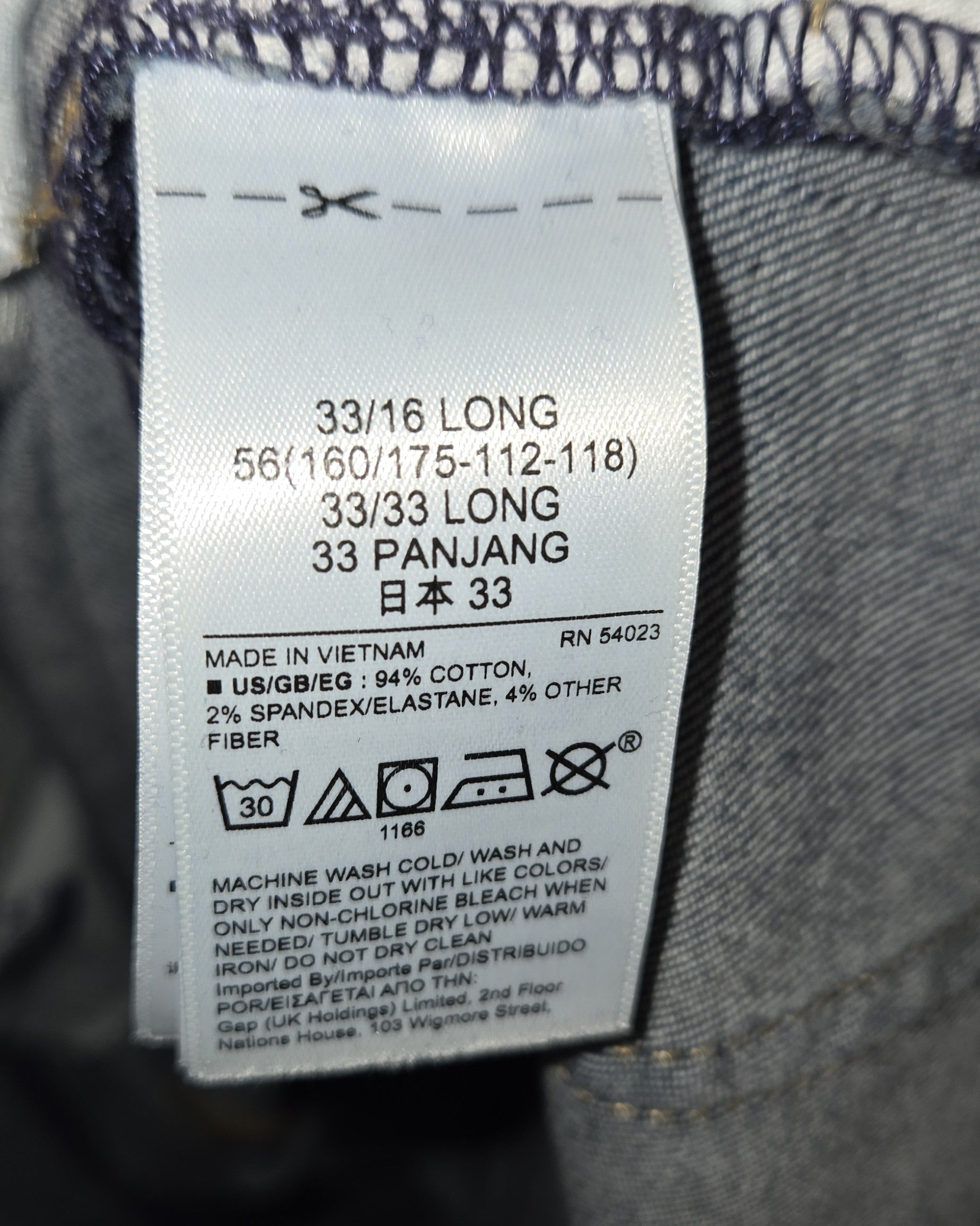 Pre-loved Women's Gap Denim Jeans Size 16 Long