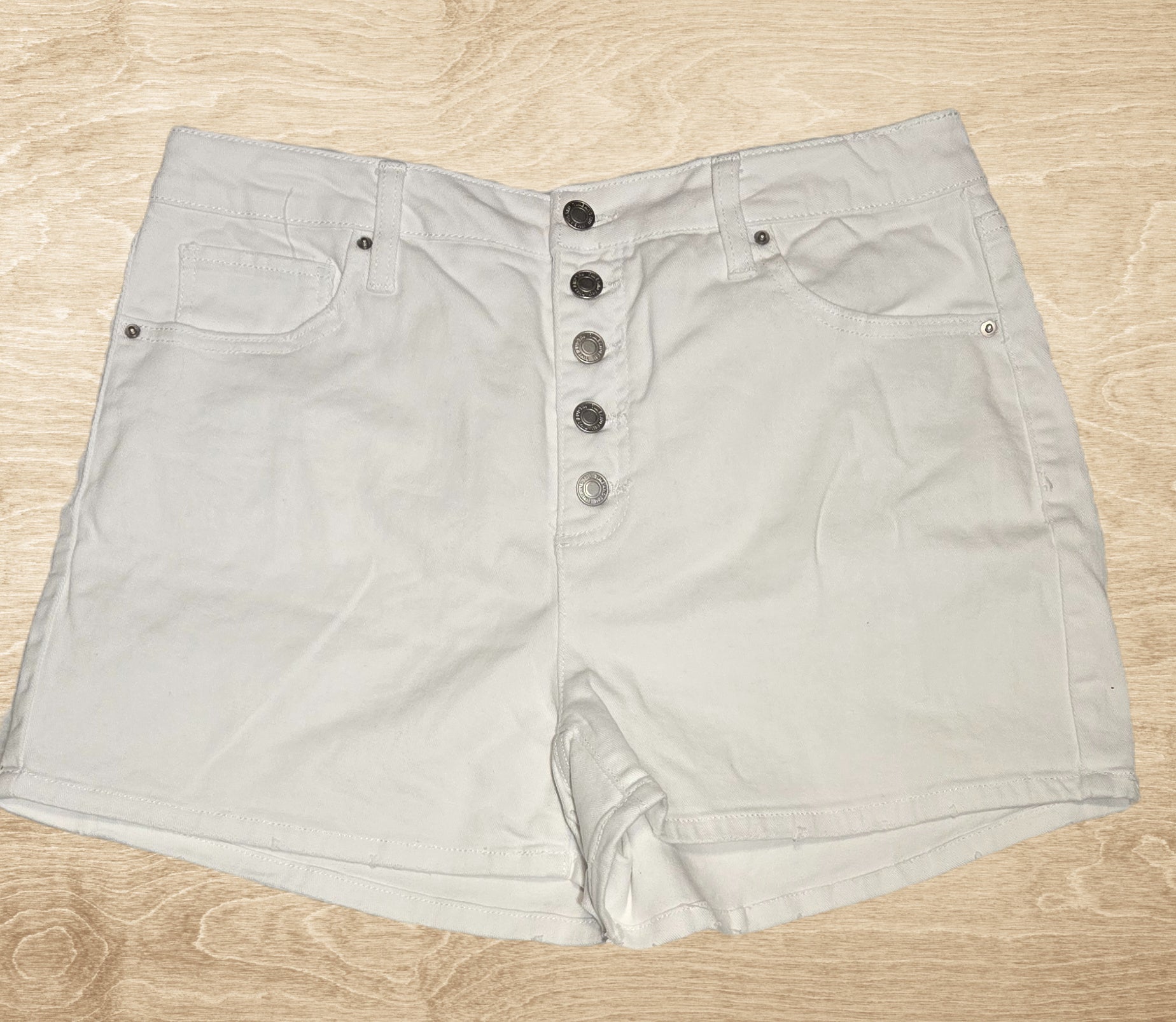 Women's Denim White Short Size 14 image 0